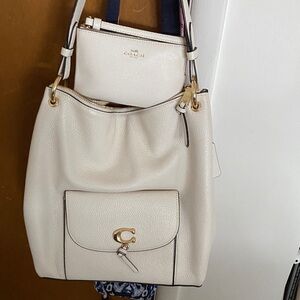 Coach Cream Shoulder Bag Set